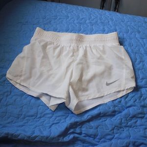 white dri-fit nike shorts